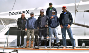The Double X crew poses for one last photo before departing for the South Seas (from left to right): Dr. Sam, Captain Bob, Rod, Paul, Els and Zach. Sausalito, Calif., July 16, 2016.