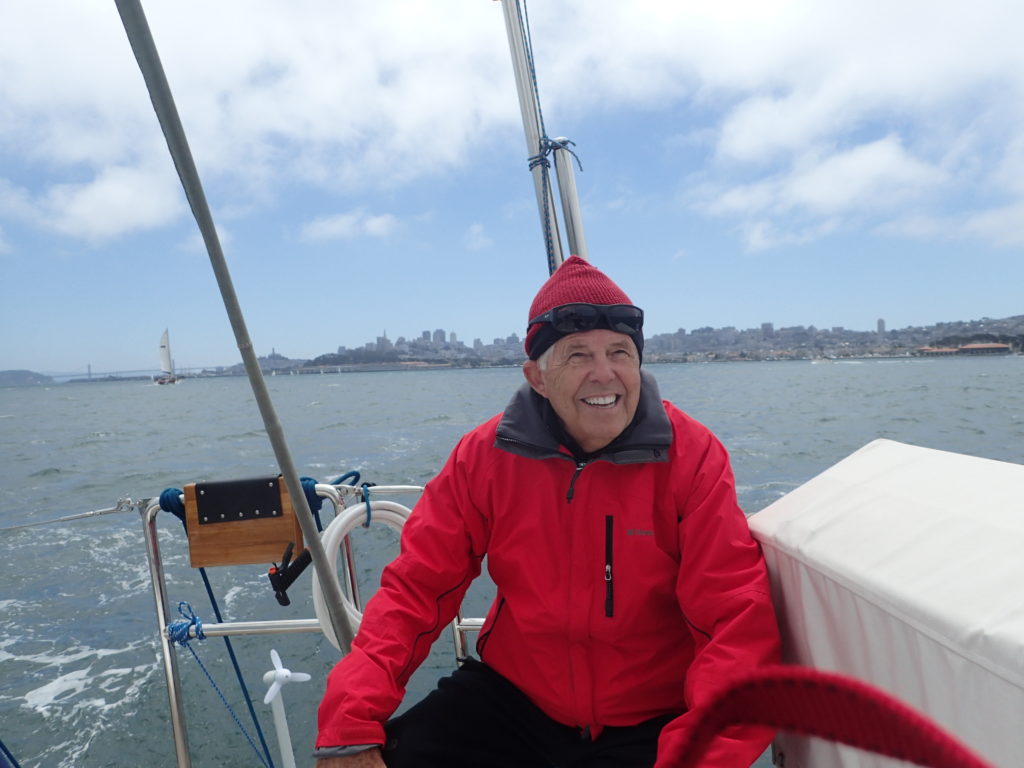 On deck of the Double X, I’m all smiles and eager to get underway on our sailing adventure. After many unexpected turns, we arrived back in Southern California sooner than expected. It certainly has been an action-packed time, full of lessons learned. San Francisco Bay, July 16, 2016. Photo: R. Rehnborg