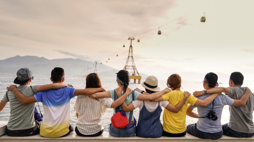 Eight friends look out to the water in this photo taken before physical distance guidelines. I think we are all looking forward to catching up in person with our friends. Hopefully, the time will come soon as social connectedness is an important component of wellness.