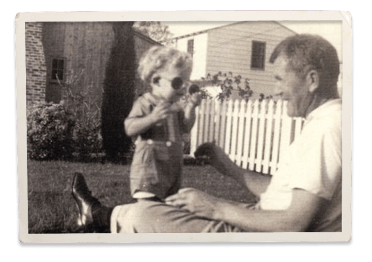Carl with Dr. Sam as a young boy